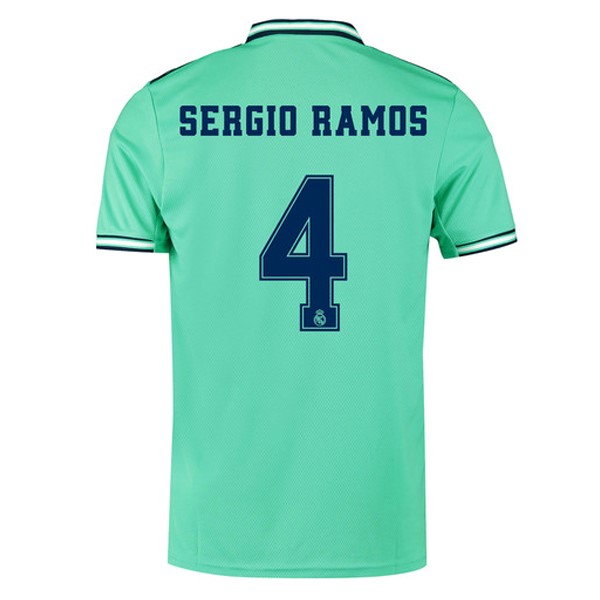 Camiseta Real Madrid NO.4 Sergio Ramos 3ª 2019-2020 Verde